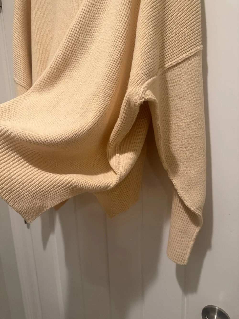 Free People Easy Street tunic sweater in Cream - Picture 4 of 6